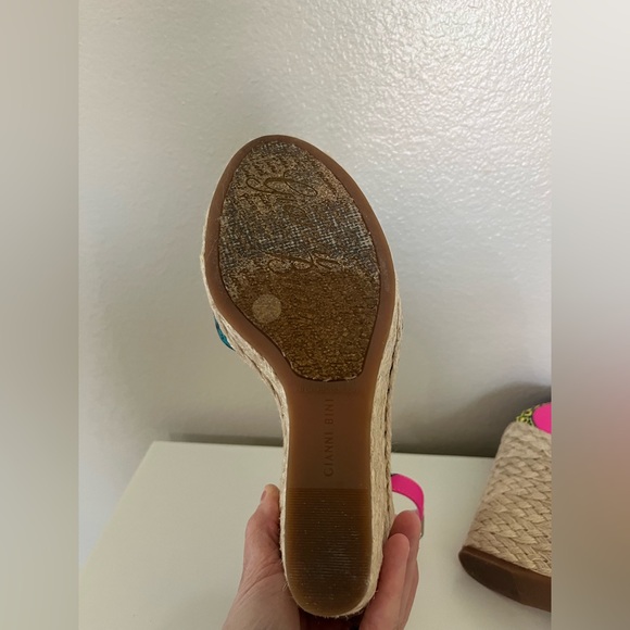 Gianni Bini Pink and Teal Wedges - Picture 6 of 8